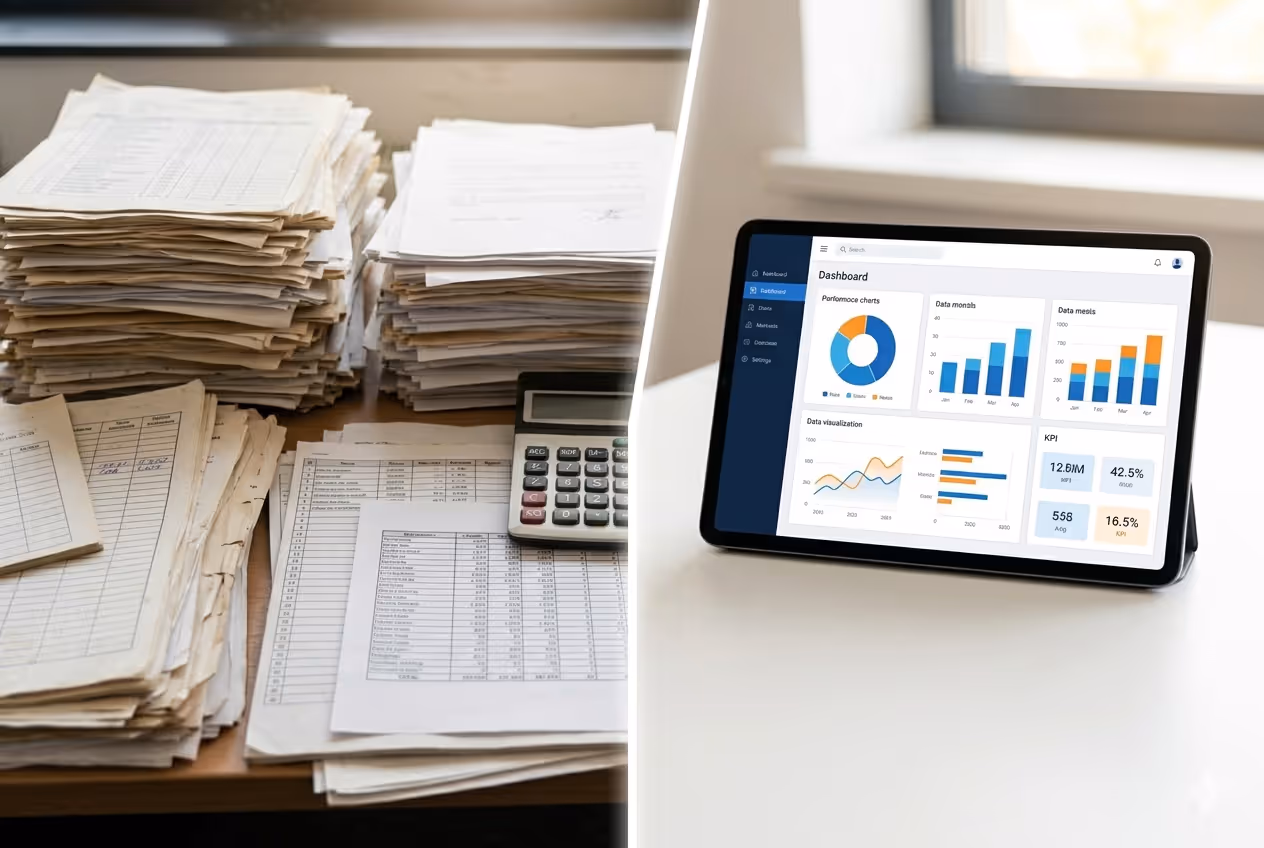 Trasformazione da processi manuali a gestionale digitale.